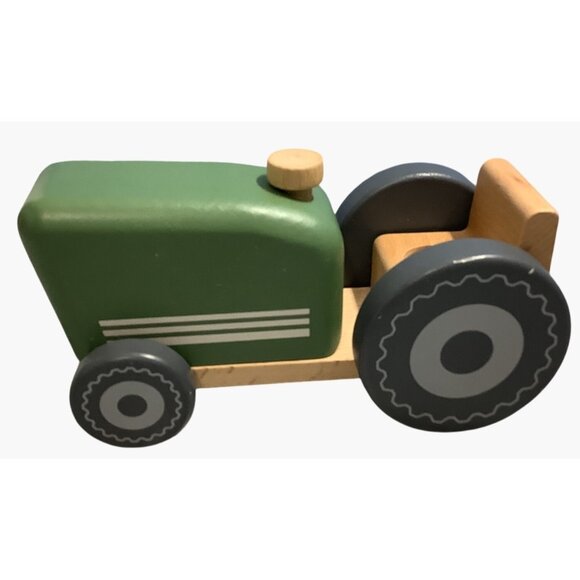 Hearth & Hand With Magnolia Wooden Toy Tractor Farm Green Tan - Picture 1 of 9
